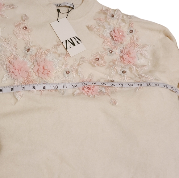 Zara floral embroidery sweater - Picture 5 of 9
